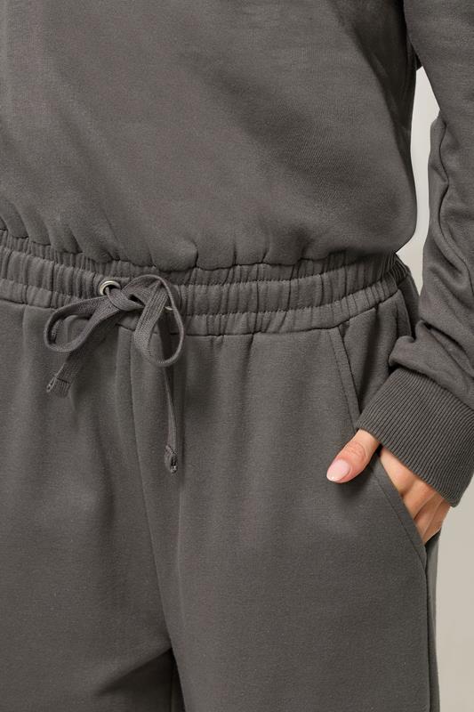 PixieGirl Petite Women's Grey Jersey Slouch Wide Leg Jumpsuit | PixieGirl 4