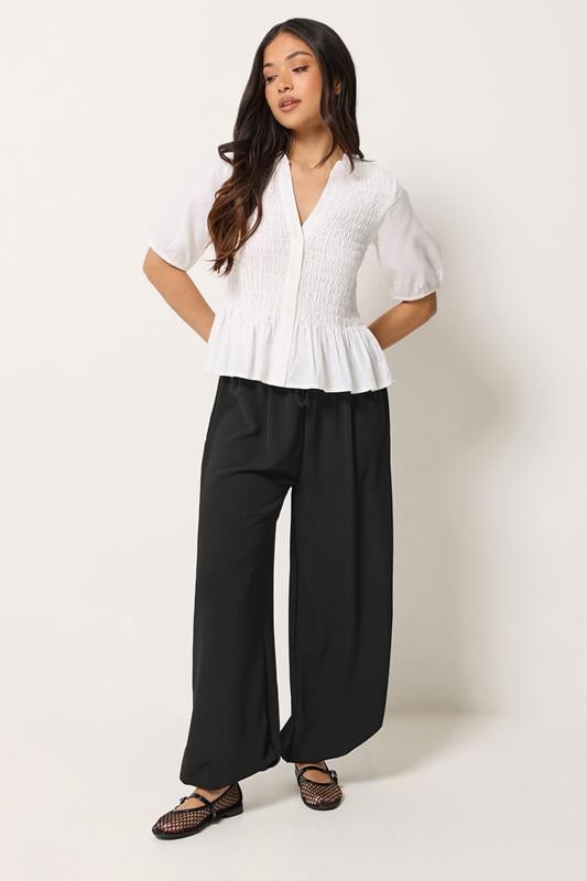  PixieGirl Petite Black Crepe Balloon Trousers