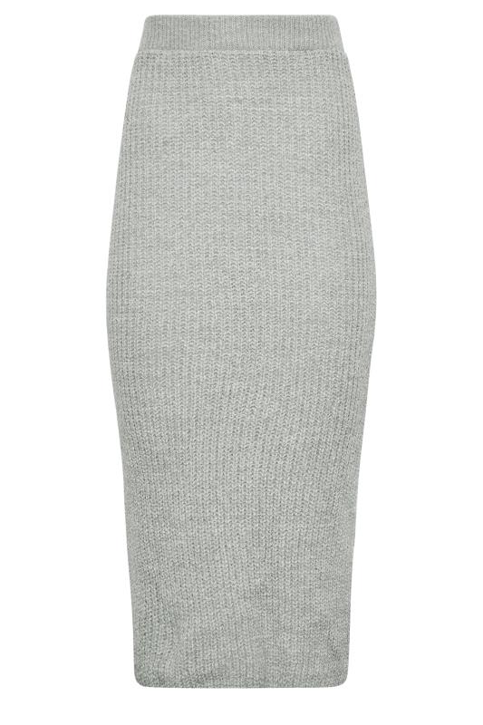 Petite Grey Midi Knitted Skirt | PixieGirl 5