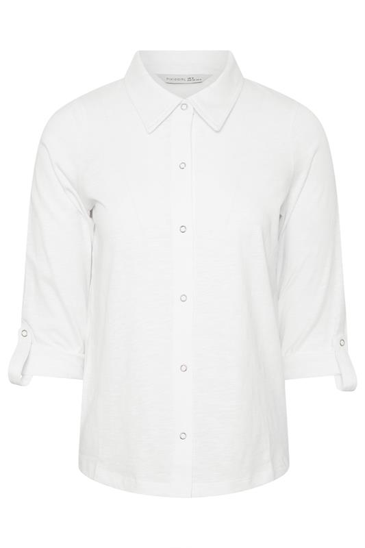 PixieGirl Petite Women's White Rolled Sleeve Shirt | PixieGirl 5