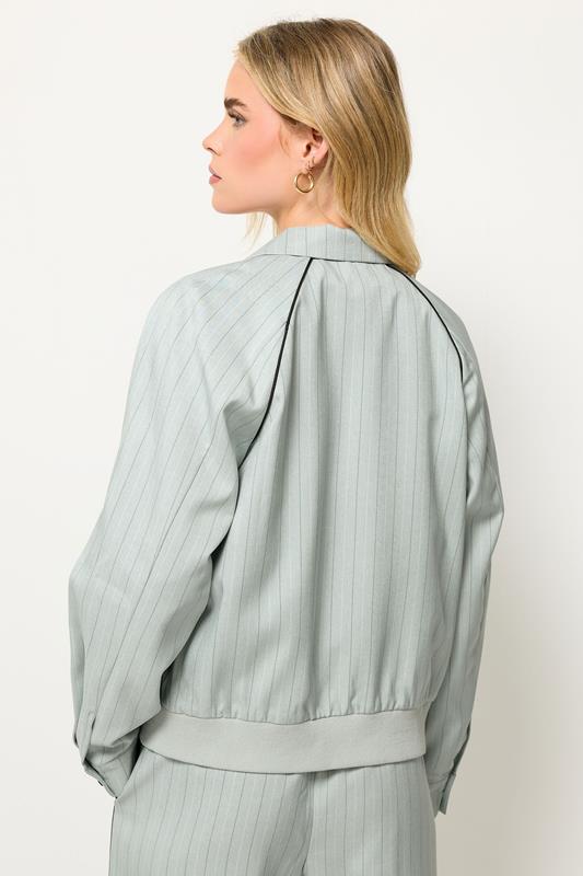 PixieGirl Petite Women's Blue Stripe Tailored Jacket | PixieGirl  3