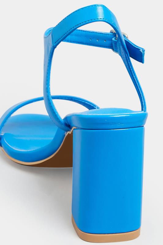 LIMITED COLLECTION Blue Block Heel Sandal In Wide E Fit & Extra Wide Fit | Yours Clothing 4