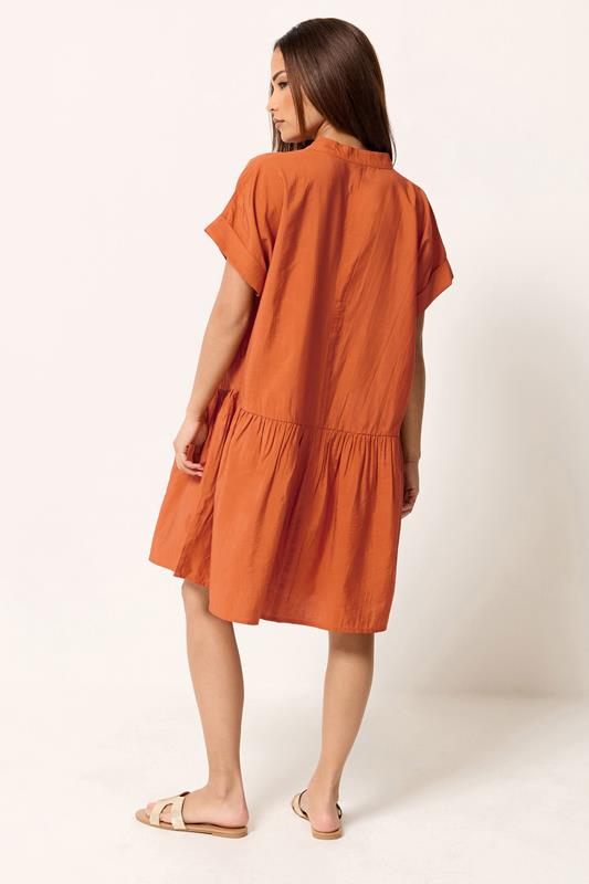 PixieGirl Petite Orange Button Through Shirt Dress 2