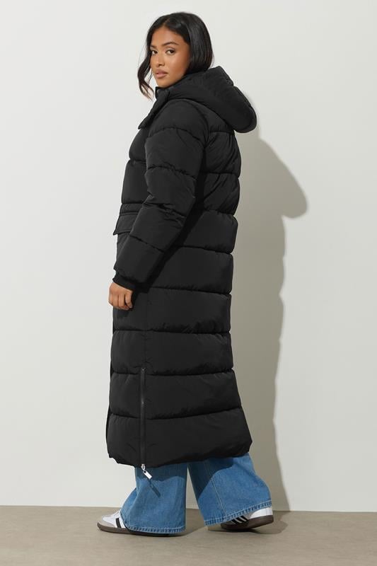 PixieGirl Petite Womens Black Maxi Padded Puffer Coat | PixieGirl 4