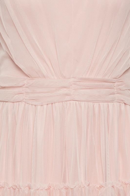 PixieGirl Blush Pink Mesh Tiered Dress | PixieGirl  5