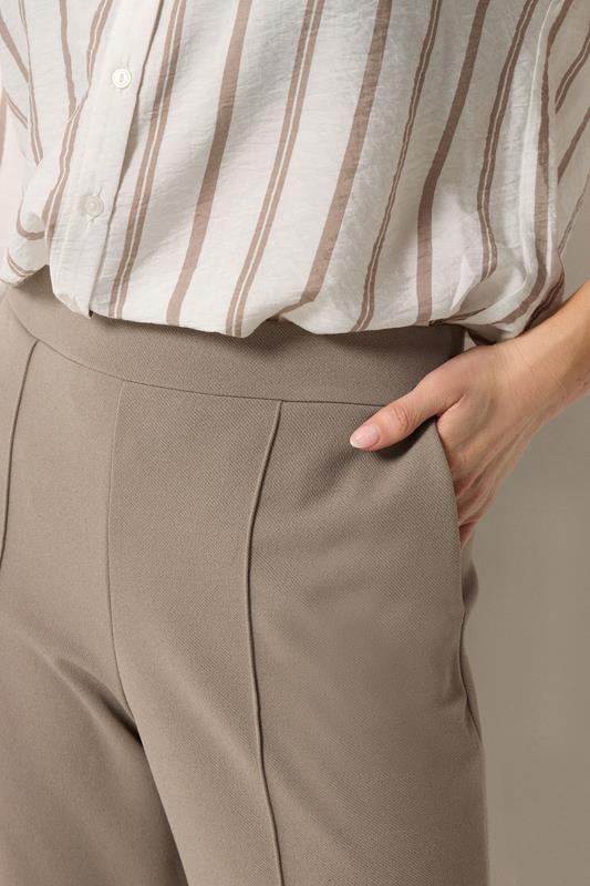 M&Co Mocha Brown Pintuck Wide Leg Trousers | M&Co  4