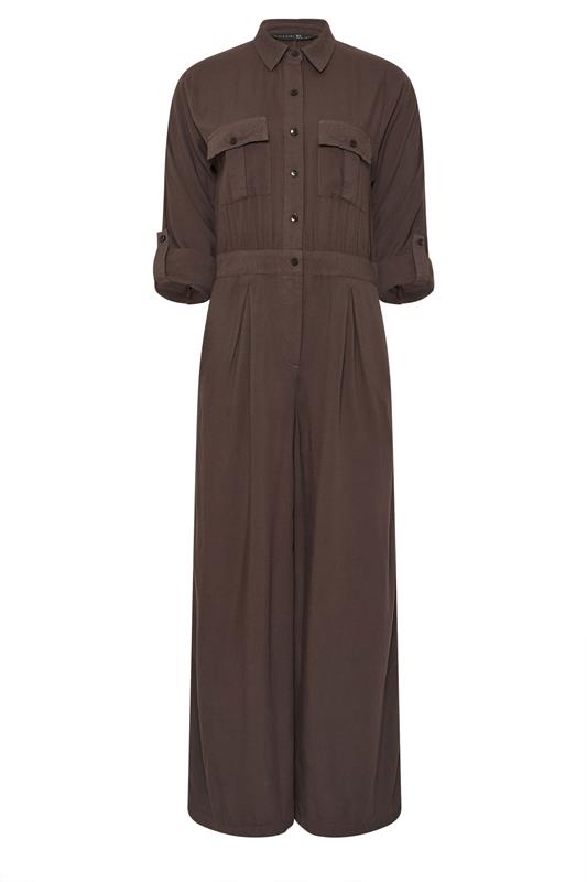 PixieGirl Petite Women's Chocolate Brown Wide Leg Jumpsuit | PixieGirl 6