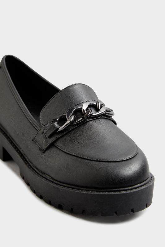 LIMITED COLLECTION Black Chunky Loafers In Wide E Fit & Extra Wide Fit | Yours Clothing 5