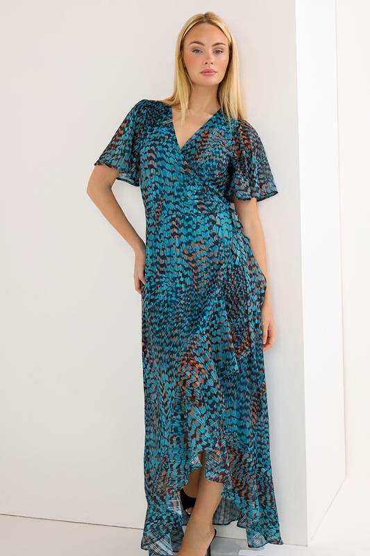 STAR Blue Printed Wrap Dress | StarByJM 1