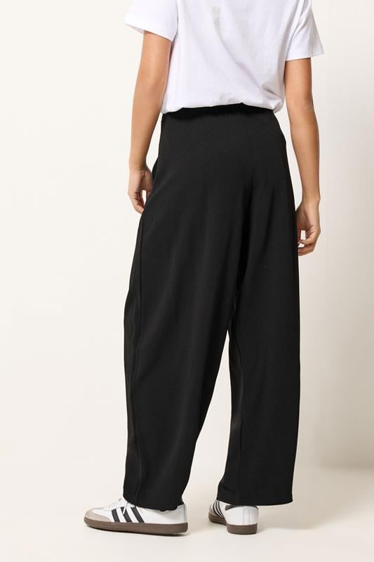 PixieGirl Petite Women's Black Scuba Barrel Trousers | PixieGirl 2