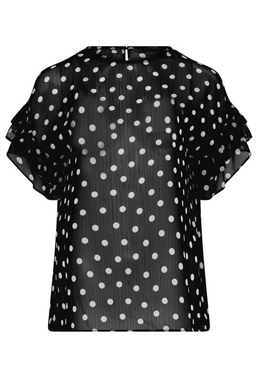 STAR Black Polka Dot Mesh Top | StarByJM 5