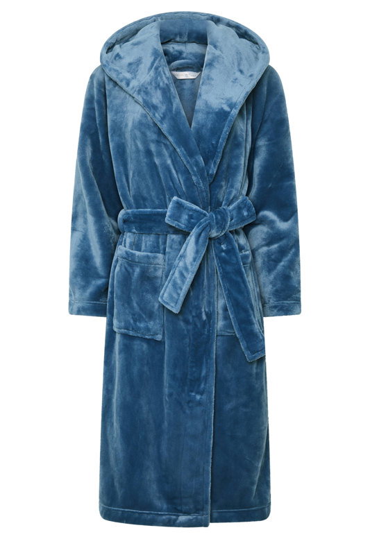 blue dressing gown womens PixieGirl Petite Super Luxe Hooded vintage dressing gown Velvet Beaded One Shoulder BALL-GOWN-WEDDING-DRESS or remote Color:Softest Natural White