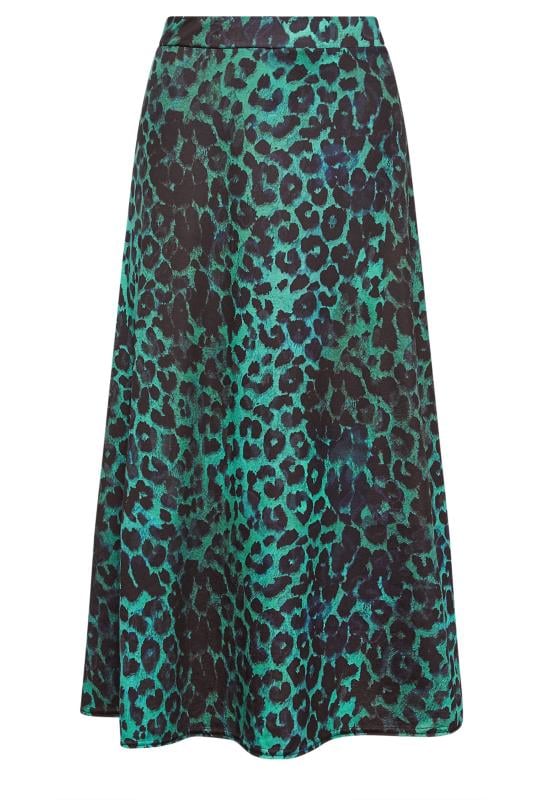 PixieGirl Blue Leopard Print Maxi Skirt | PixieGirl 4