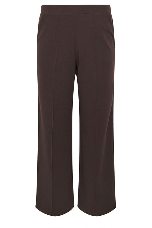 Petite  PixieGirl Petite Chocolate Brown Pintuck Trousers