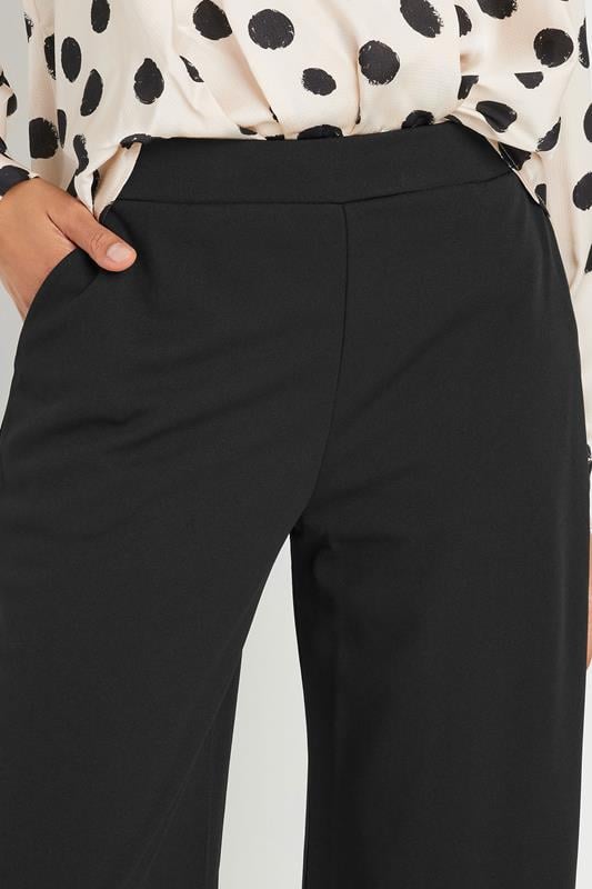 M&Co Black Stretch Scuba Wide Leg Trousers | M&Co 4