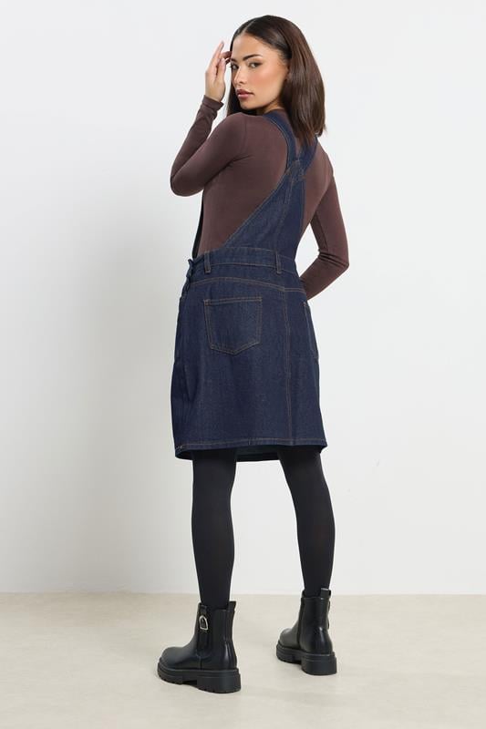 PixieGirl Petite Women's Indigo Blue Denim Pinafore Dress | PixieGirl 3