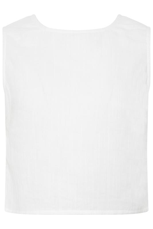 PixieGirl Petite Women's White Cotton Cheesecloth Top | PixieGirl 5