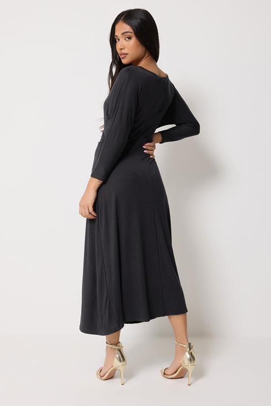 Midi Dress Black Wrap Dress Pretty Little Thing Pretty Little Thing Plus Size 22 Black Textured