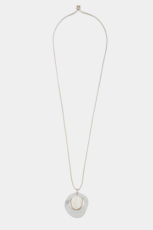  Yours Silver Tone Gemstone Pendant Necklace