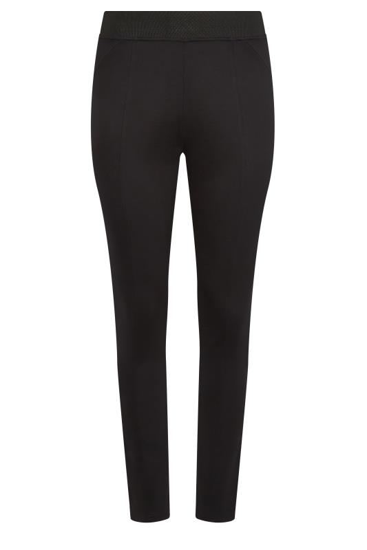 M&Co Black Ponte Seam Detail Leggings | M&Co  4