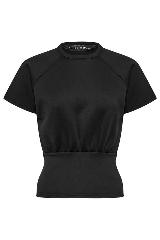 PixieGirl Petite Women's Black Scuba Top | PixieGirl 5