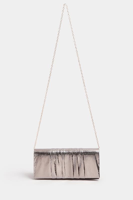Gold Faux Leather Metallic Clutch Bag | Yours Clothing 2