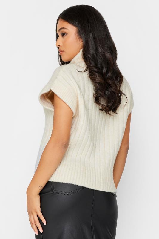 PixieGirl Ivory White Ribbed Roll Neck Knitted Top | PixieGirl 4