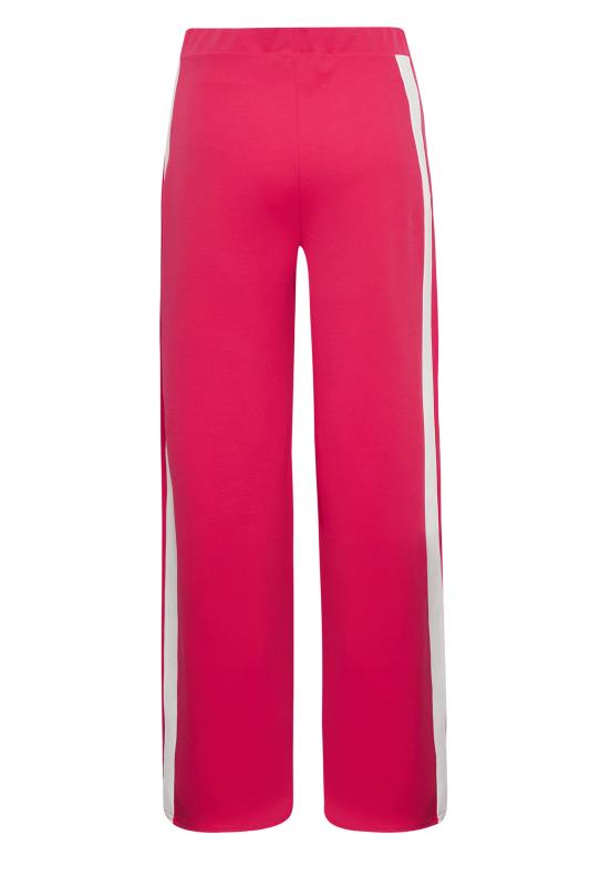 PixieGirl Pink Side Stripe Wide Leg Trousers | PixieGirl 7