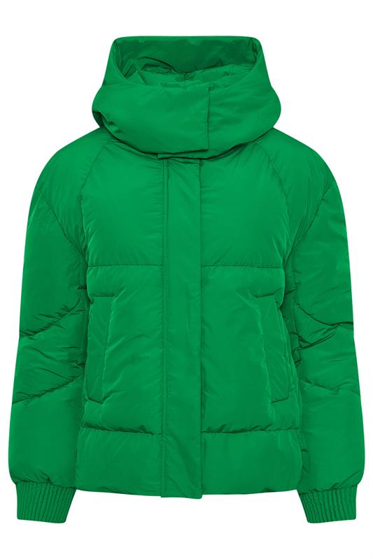PixieGirl Petite Womens Bright Green Quilted Puffer Jacket | PixieGirl 5