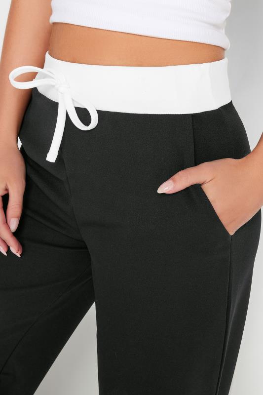 PixieGirl Petite Womens Black & White Contrast Trousers | PixieGirl  5