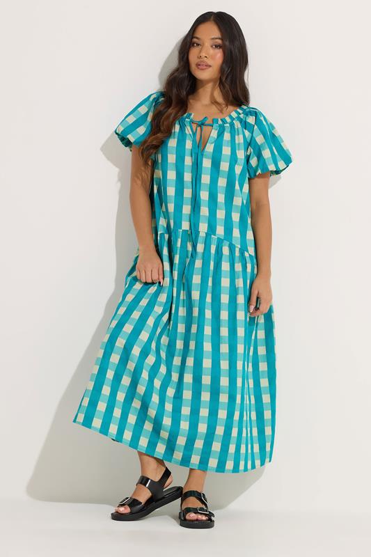 green check dress womens Cosmo Dress Green Check