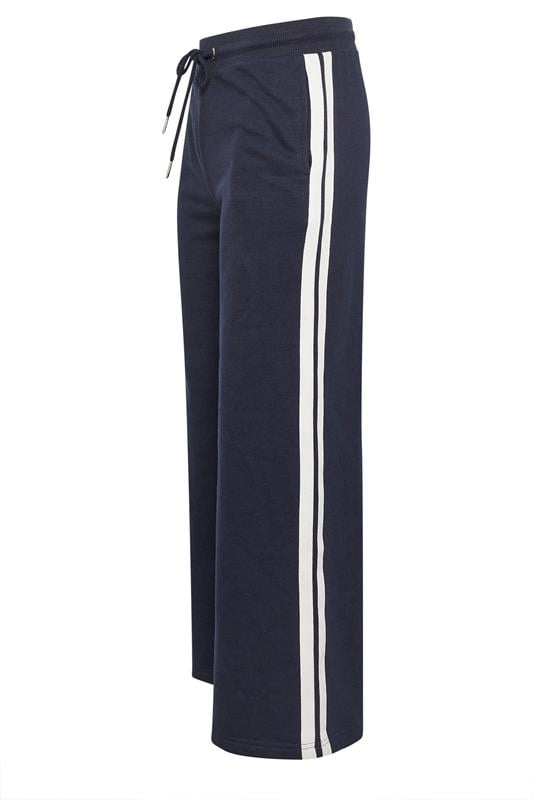 PixieGirl Petite Women's Navy Blue Stripe Wide Leg Joggers | PixieGirl 6