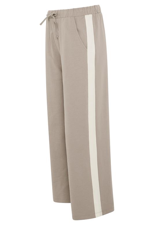 M&Co Petite Mocha Brown Ivory White Stripe Cotton Joggers | M&Co 6