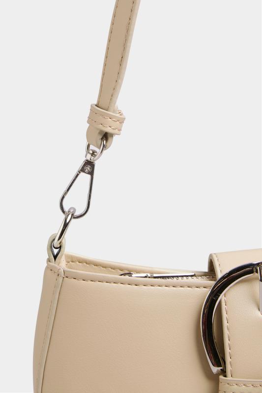 Cream Buckle Front Shoulder Bag | Yours Clothing 5