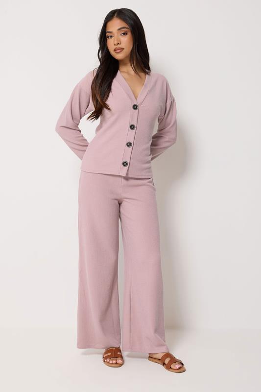  PixieGirl Petite Set Pink Ribbed Top & Trousers