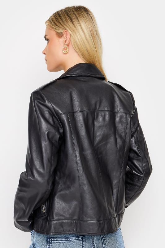 Petite Black Leather Biker Jacket | PixieGirl  3