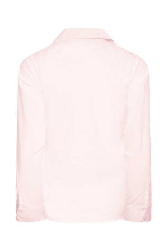 Petite Blush Pink Fitted Cotton Shirt | PixieGirl 7