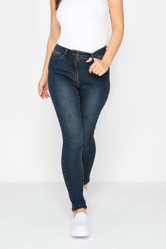 Petite Mid Blue Skinny AVA Jeans | PixieGirl 1
