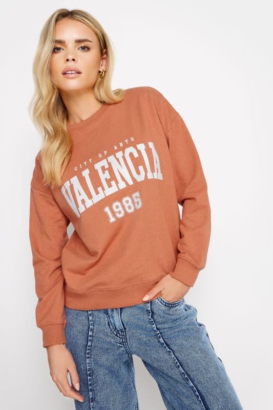 Petite  PixieGirl Orange 'Valencia' Slogan Sweatshirt