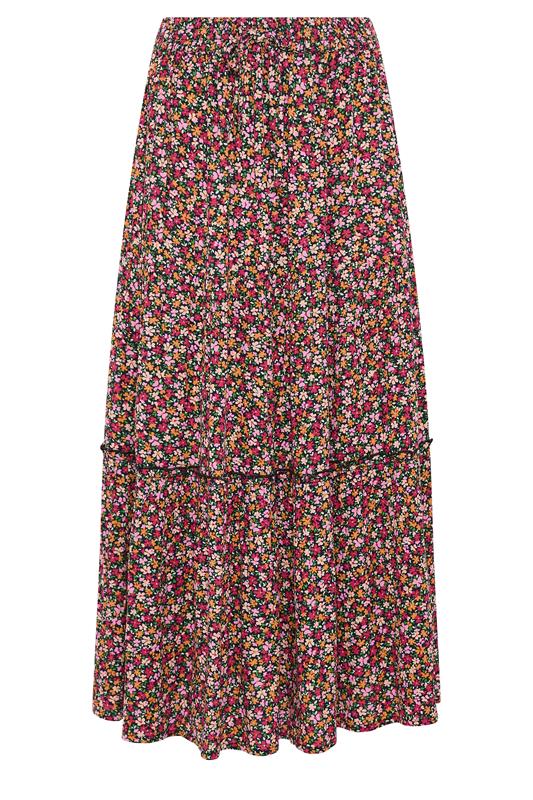 M&Co Petite Pink Ditsy Floral Maxi Skirt | M&Co 5