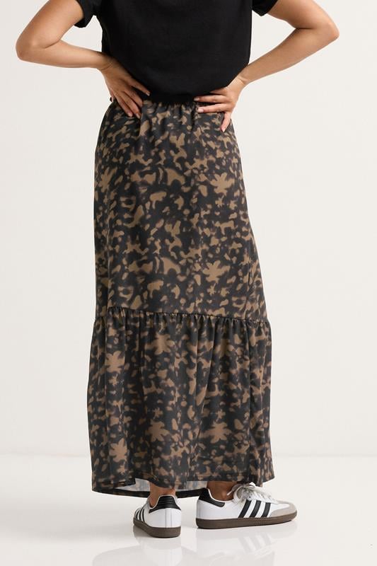 PixieGirl Petite Brown Tortoiseshell Tiered Skirt | PixieGirl 3