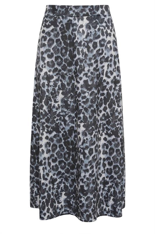 PixieGirl Grey Leopard Print Maxi Skirt | PixieGirl 5