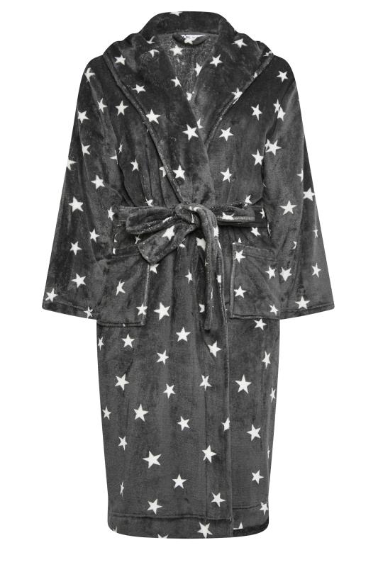 PixieGirl Grey Star Print Dressing Gown | PixieGirl  7