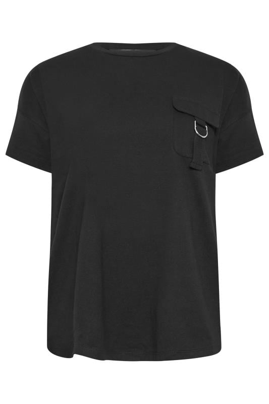 Petite Black Utility Pocket T-Shirt | PixieGirl  6