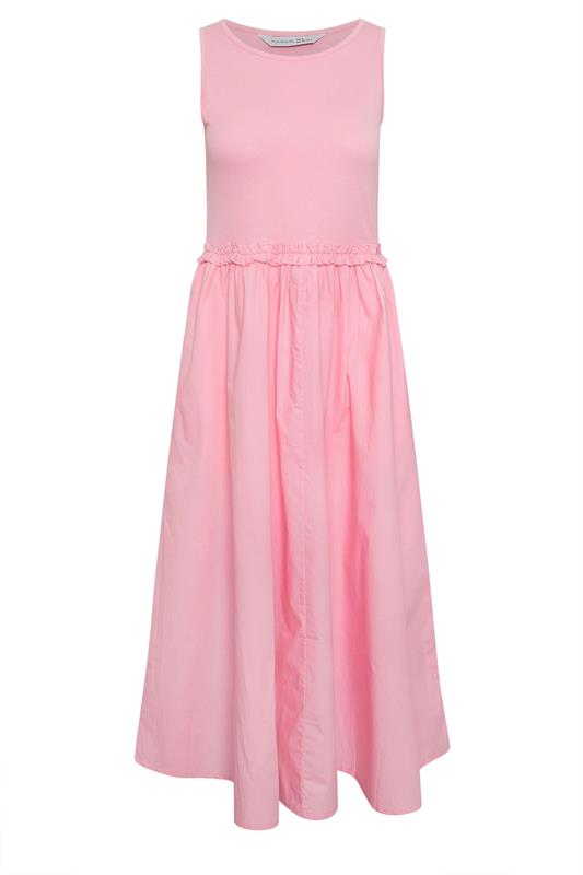 pink midi dress petite Women's Petite V Neck Angel Sleeve Midi Dress, Pink
