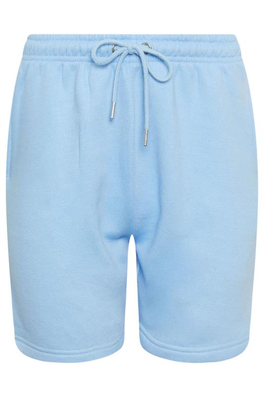 Blue Drawstring Waist Jogger Shorts | PixieGirl 5