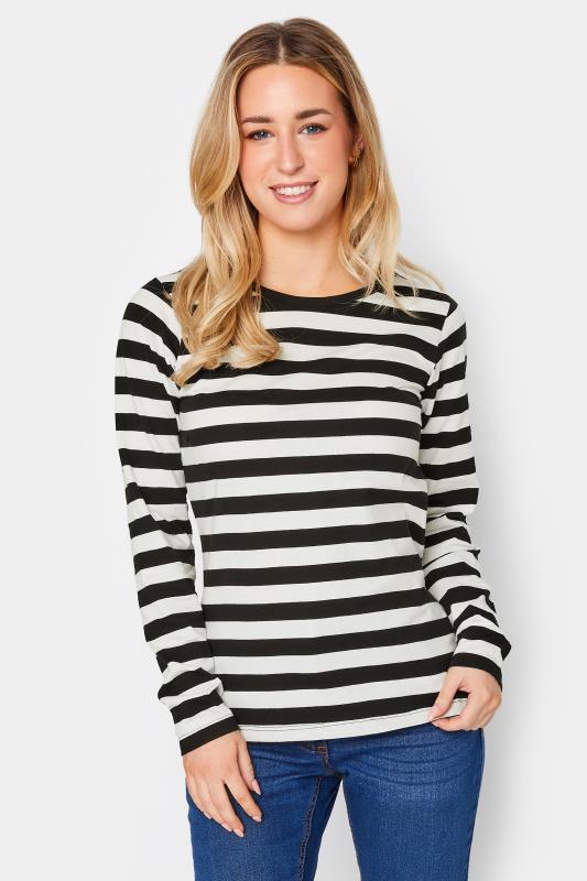 2 PACK Petite Black Stripe Long Sleeve T-Shirt | PixieGirl 2