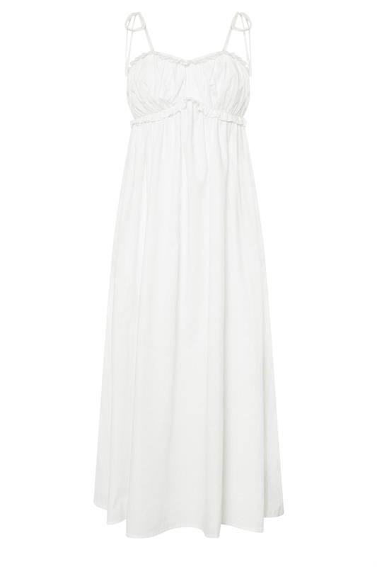 Petite  PixieGirl White Cotton Frill Bust Tie Dress