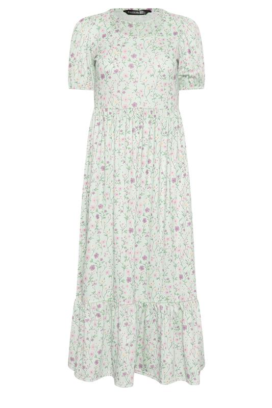 PixieGirls Petite Sage Green Floral Maxi Dress | PixieGirl