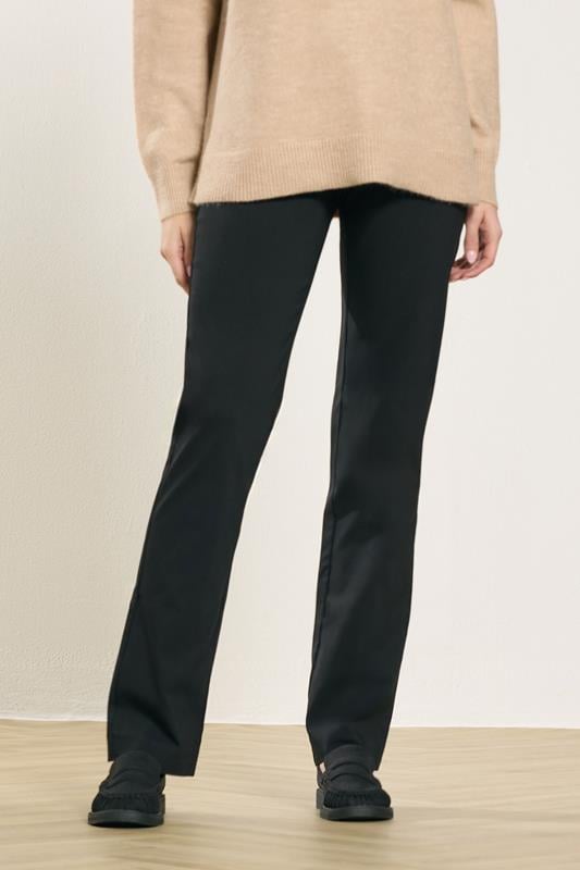 M&Co Black Straight Leg Bengaline Trousers